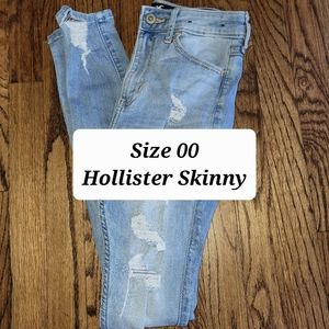HOLLISTER JEANS SIZE 00 CURVY HIGH-RISE SUPER SKINNY